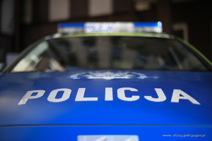 policyjny, oznakowany radiowóz. Zdjęcie jest ilustracja do tekstu