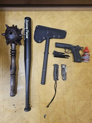 część zabezpieczonych rzeczy przy podejrzanym